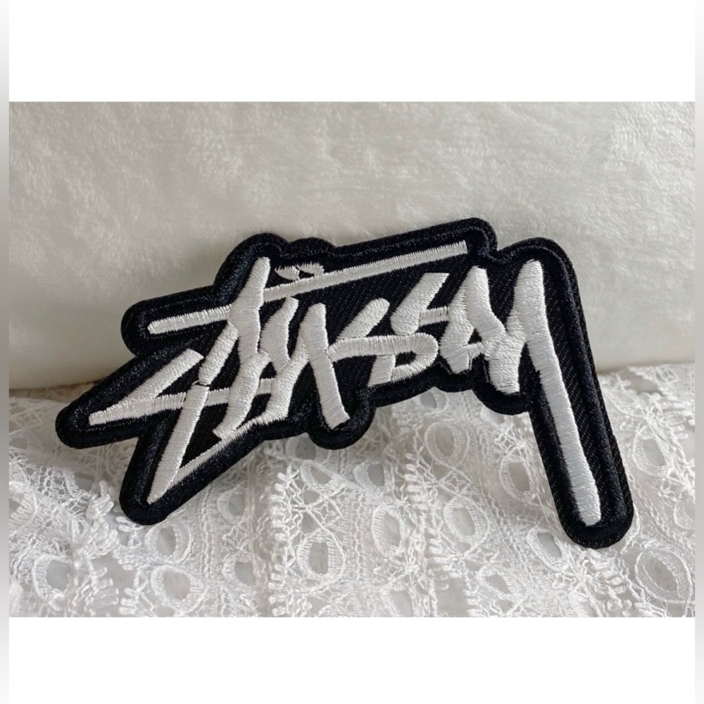 Stussy stylish Monochrome Embroidered Patch